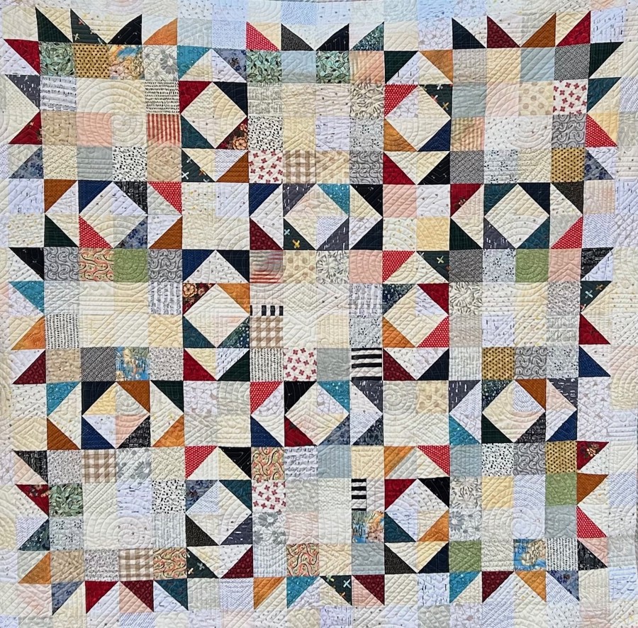 quilt of multiple colors and patterns